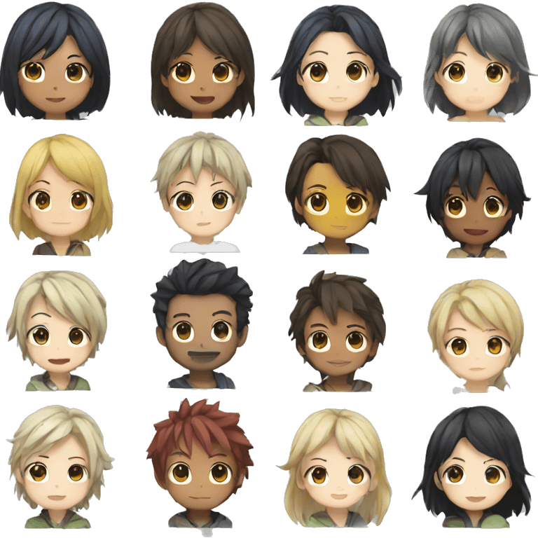 Anime characters  emoji