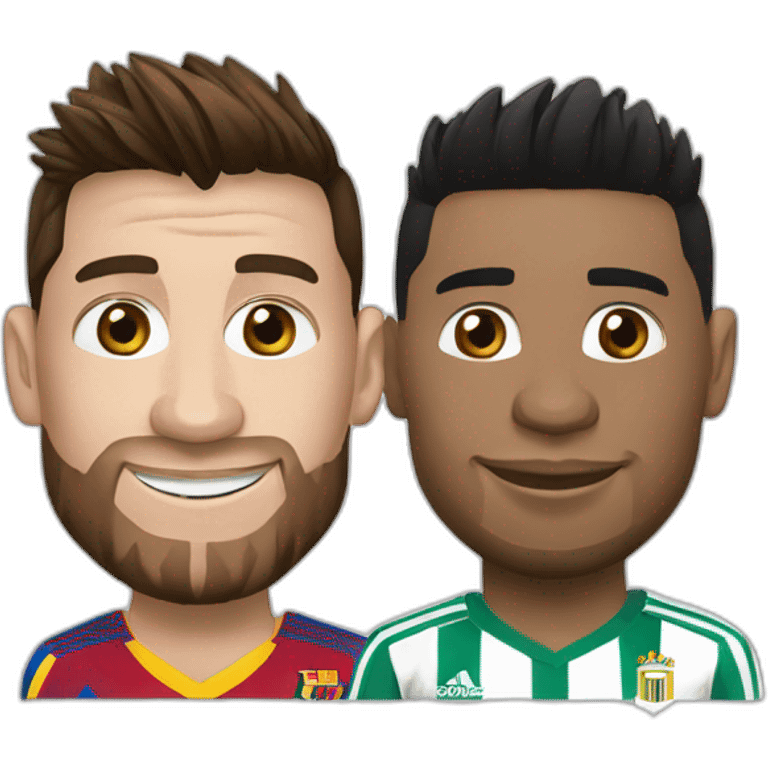 Messi et Ronaldo à côté  emoji