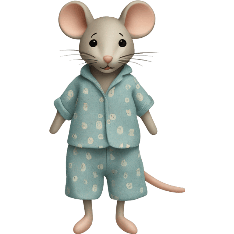 maileg fabric mouse in pajamas emoji