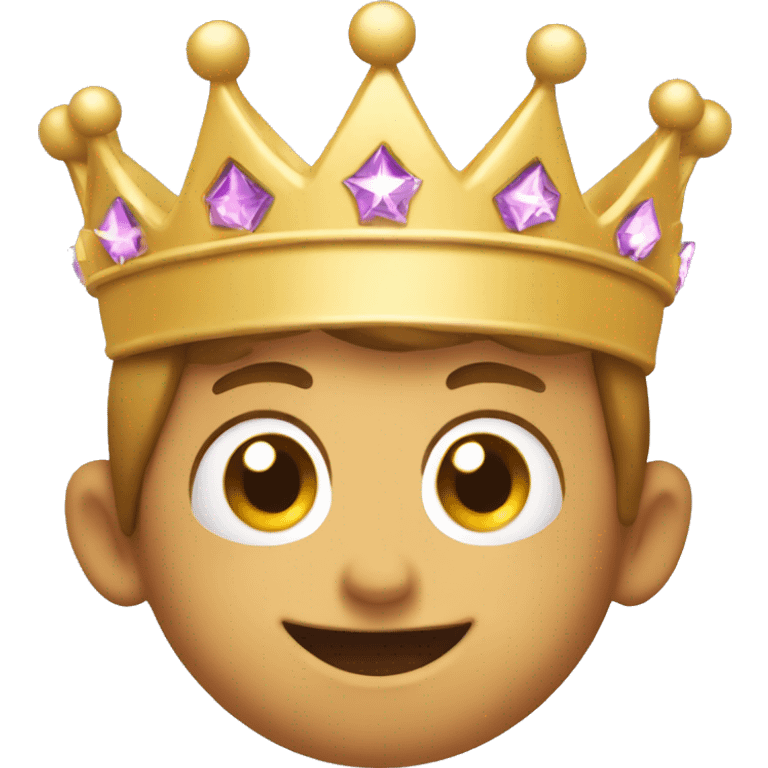 Twinkling the crown to the head emoji