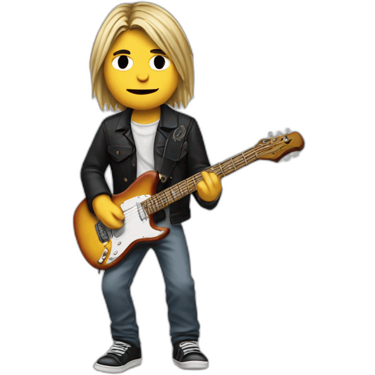 Kurt Cobain playing guitar emoji