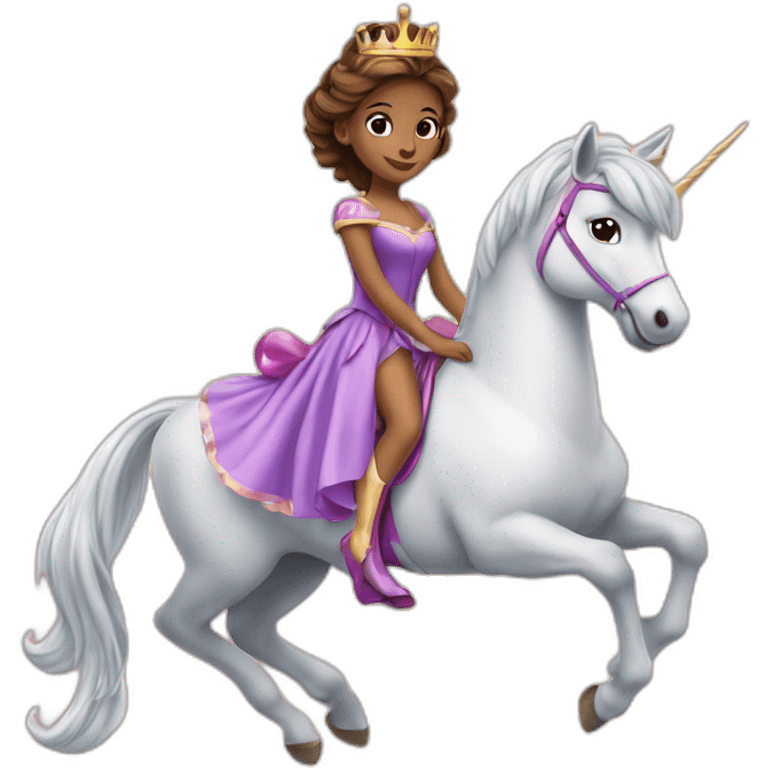 Princesse sur licorne emoji