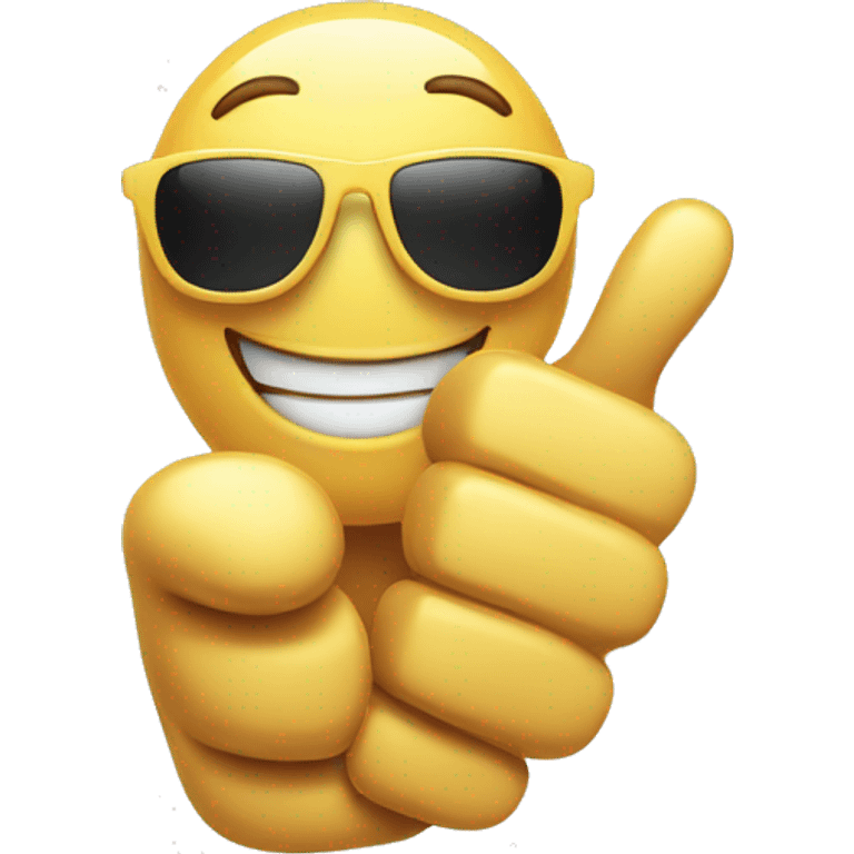 thumbs up with sunglasses emoji