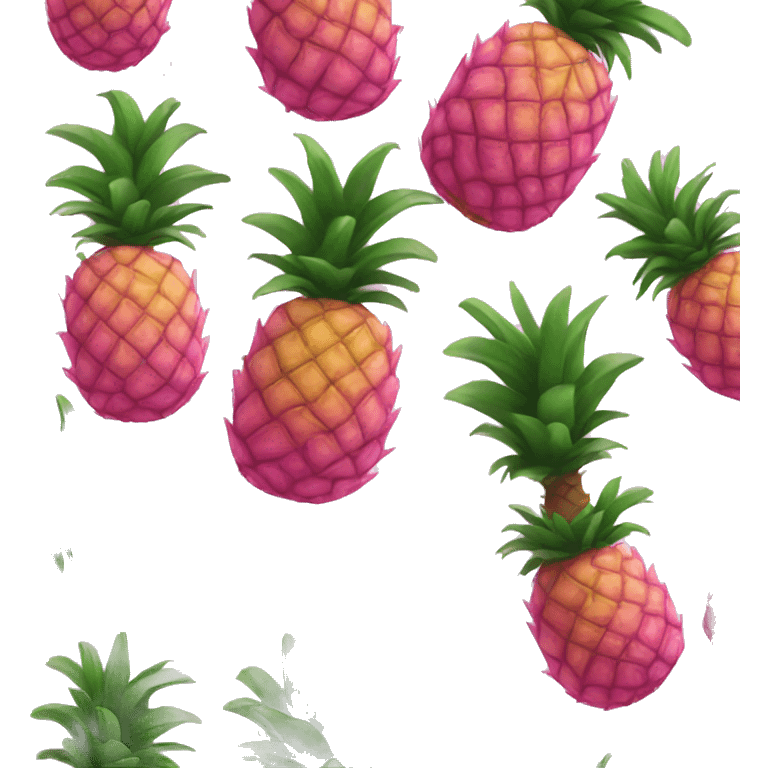 Pink pineapple emoji