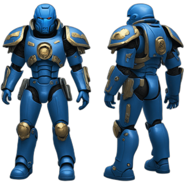 Space marine cyborg blue emoji