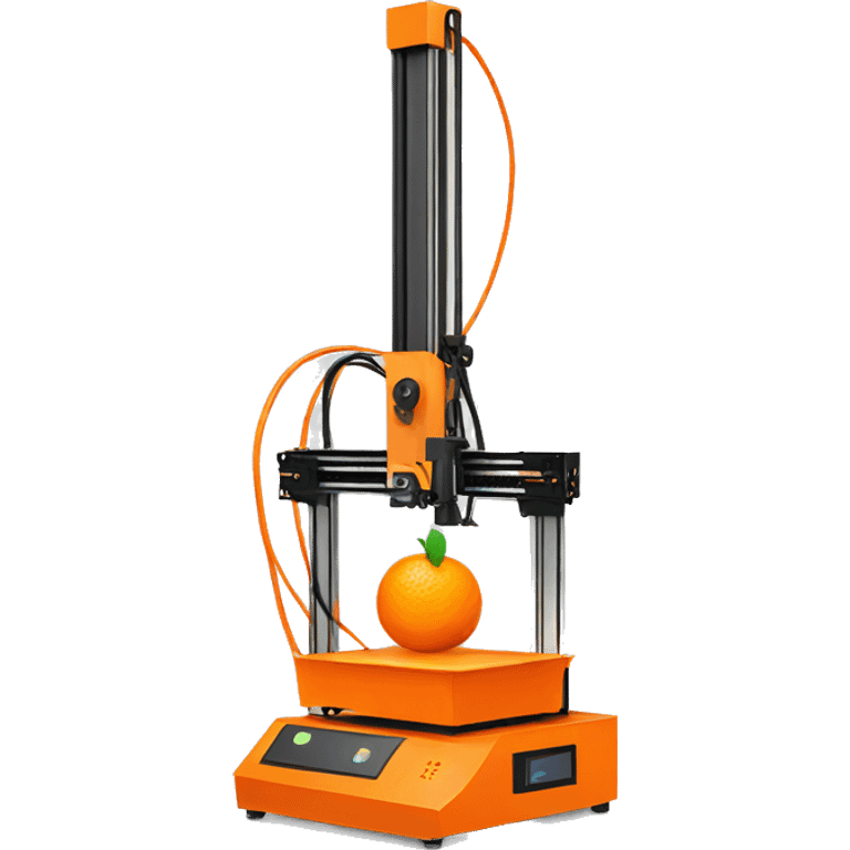 Orange small 3d printer emoji