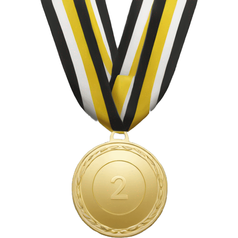 black & white medal emoji