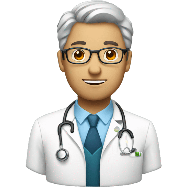 doctor with glass emoji