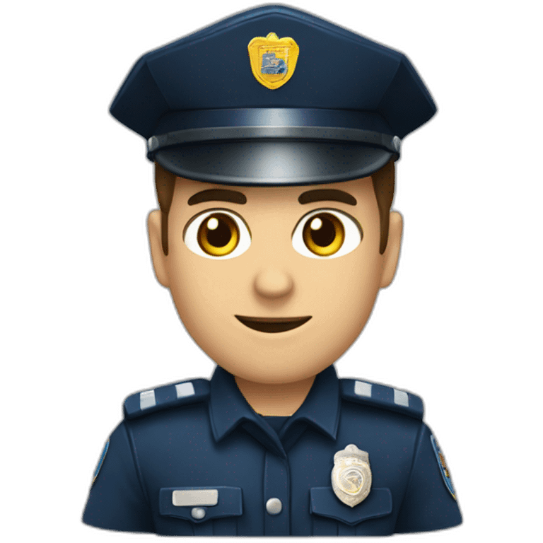 Policía nacional de España con uniforme  emoji