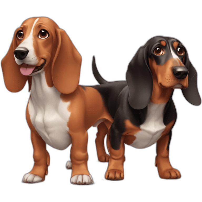 Dachshund and bassethound emoji