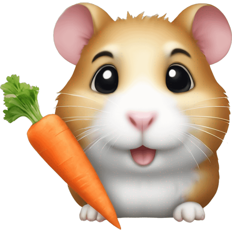 Hamster with carrot emoji