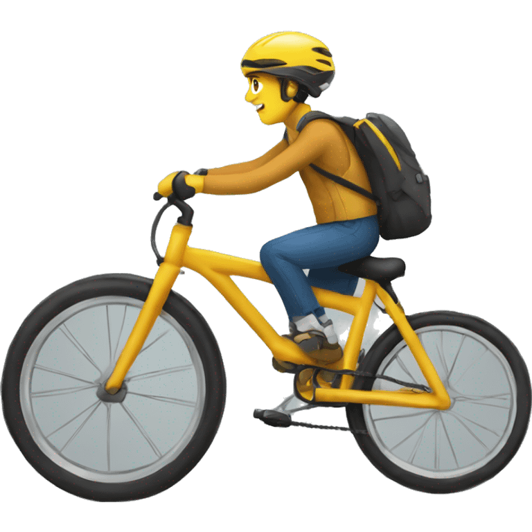 Yayi boni sur un vélo qui pourrait talon emoji