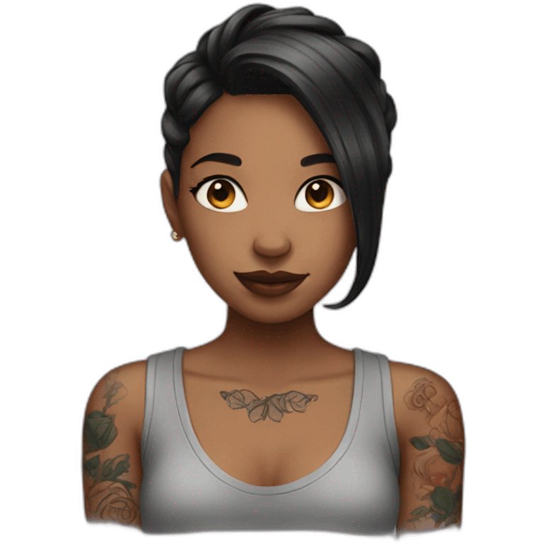 girl with tattoos emoji