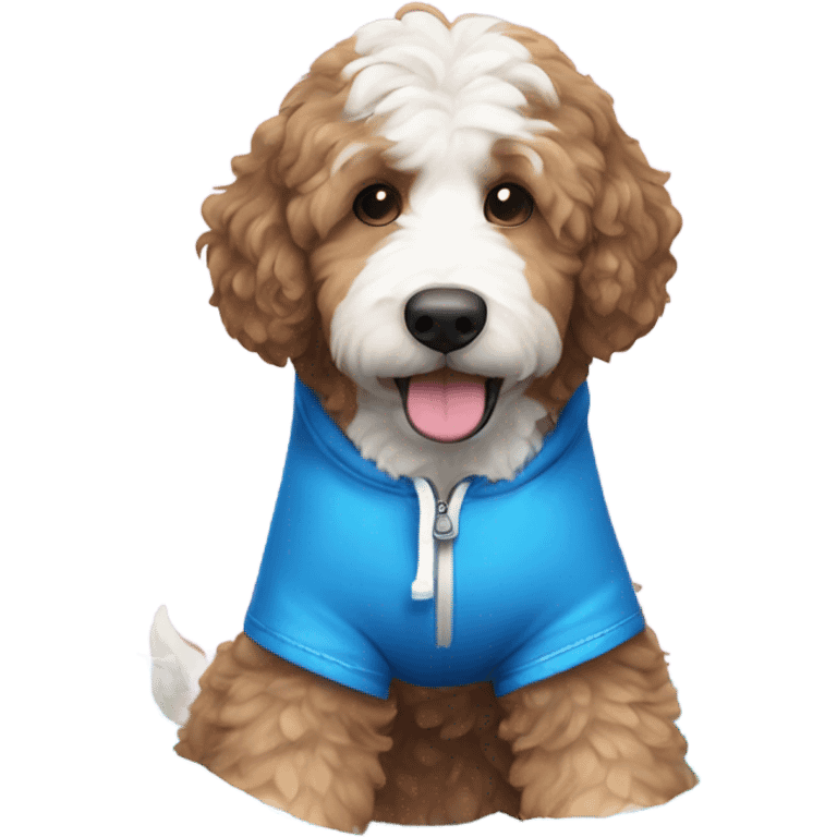 Bernedoodle in swimming suit emoji