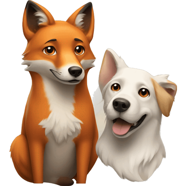 Fox and dog emoji