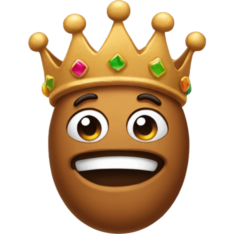 Poop emoji wearing a crown emoji