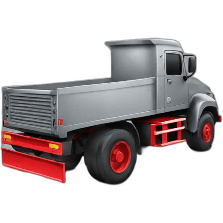 Stilisiert n g truck Black Red grey emoji