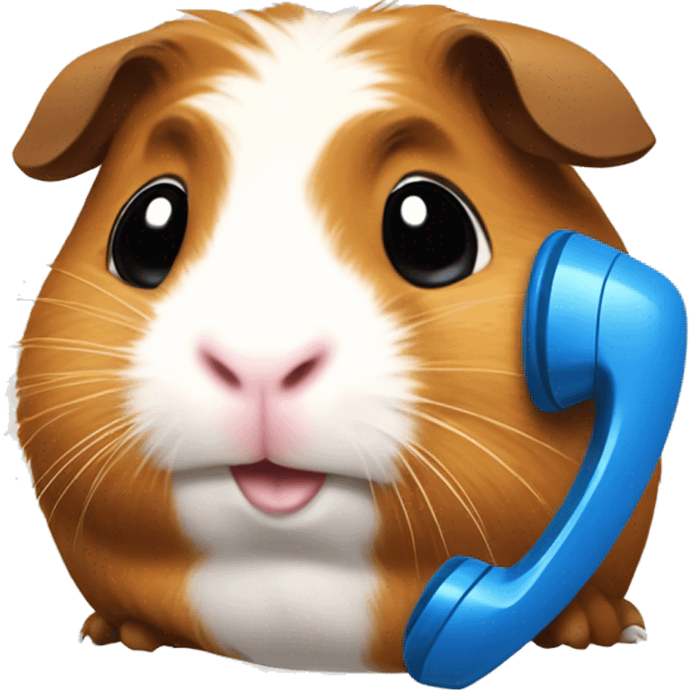 A guinea pig on the telephone  emoji