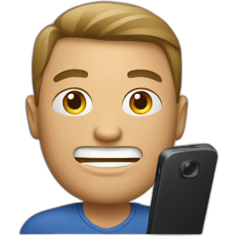 man with phone emoji