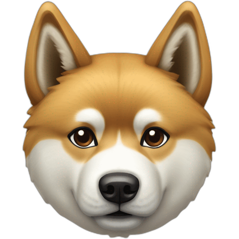 Akita inu roux en forêt emoji