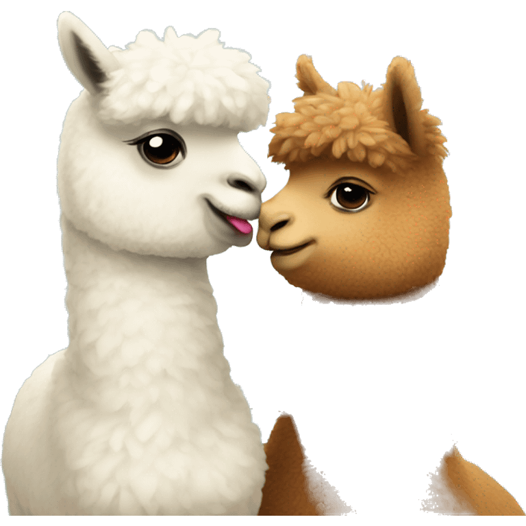 alpaca Kiss to alpaca  emoji