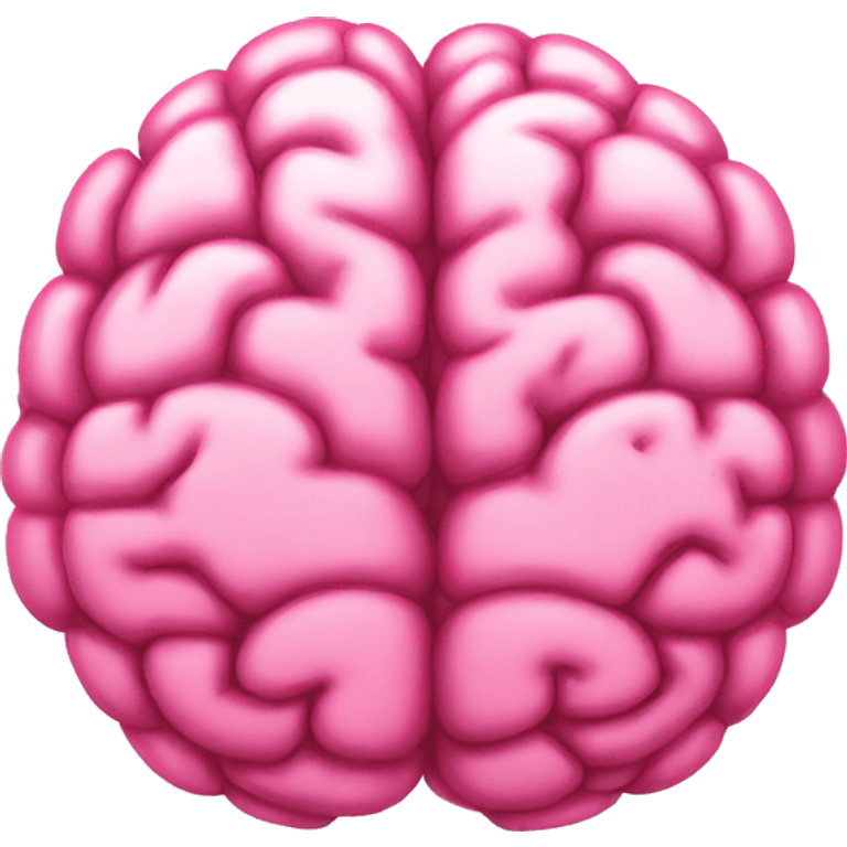 A pink brain a book emoji