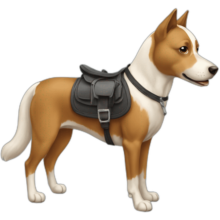 Chien sur cheval emoji