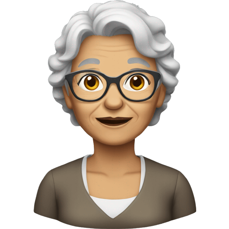 Granny with gray hair  emoji