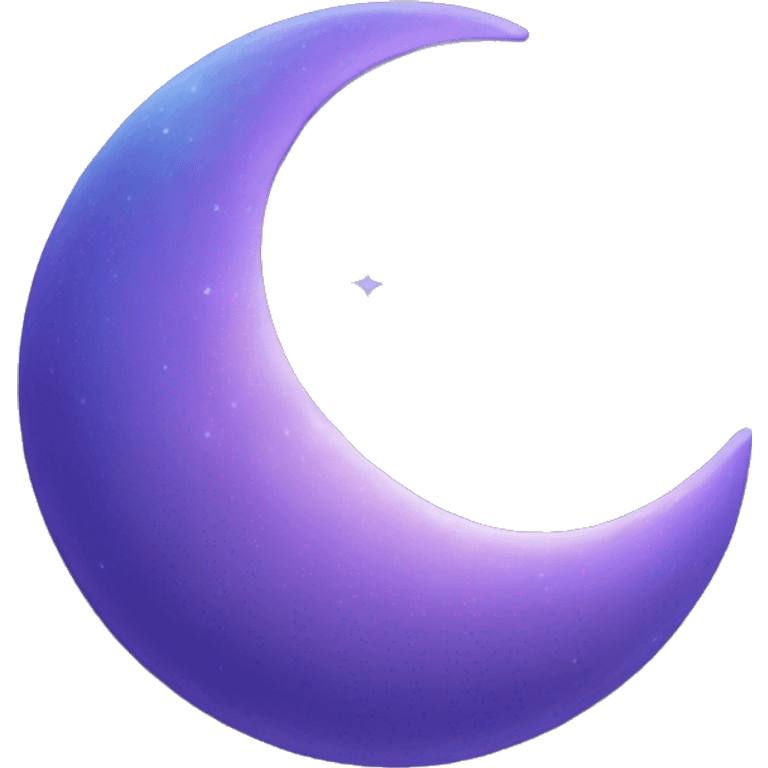 Purple and blue moon shiny cresent emoji