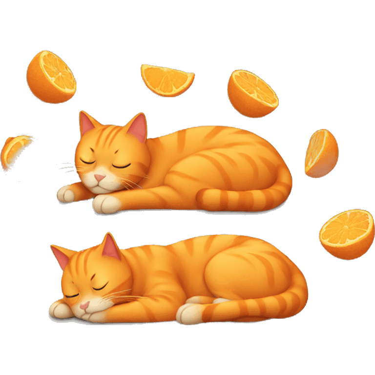 Sleeping orange cat  emoji