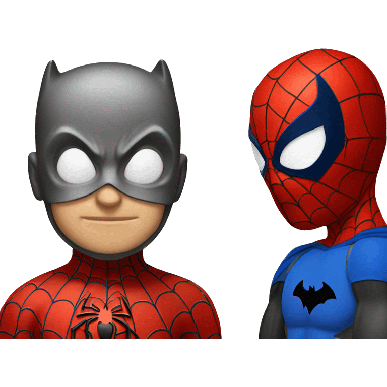 Spider-Man with Batman emoji