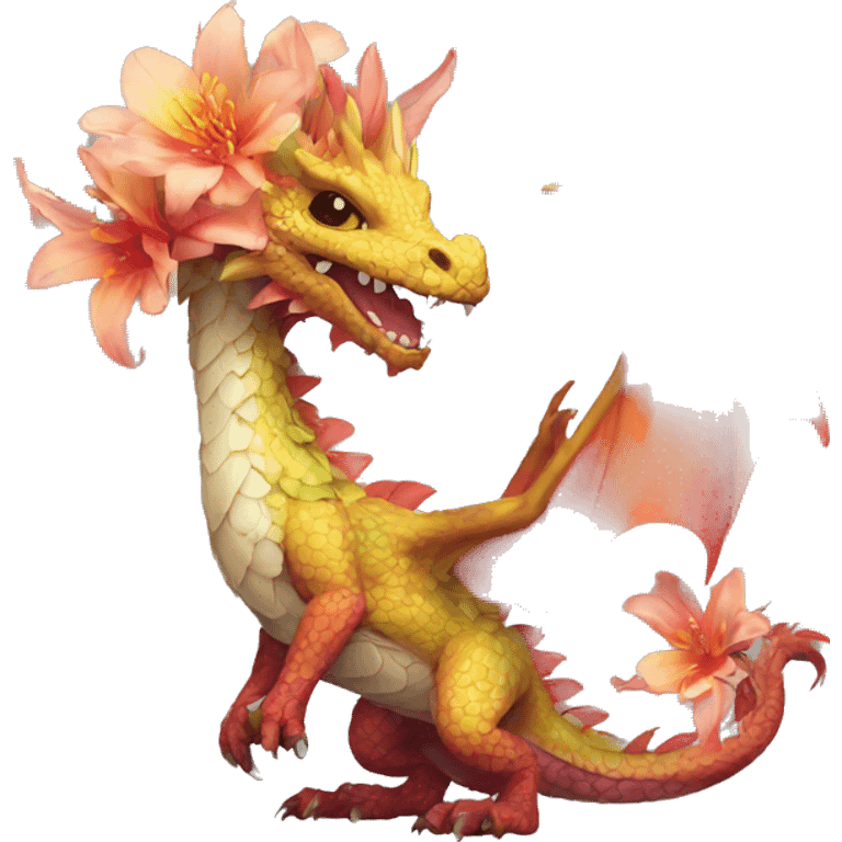 Flower dragon  emoji