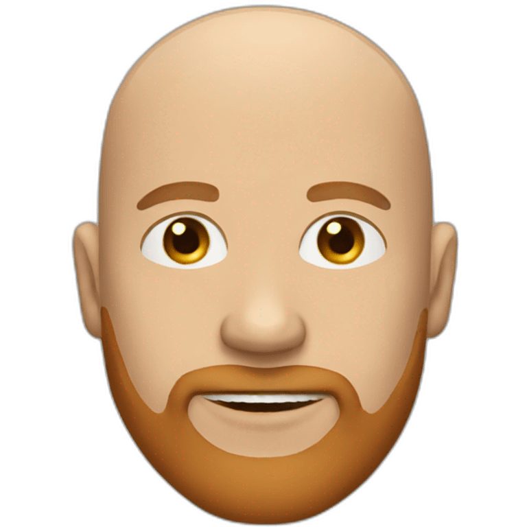 bald guy with beard red emoji