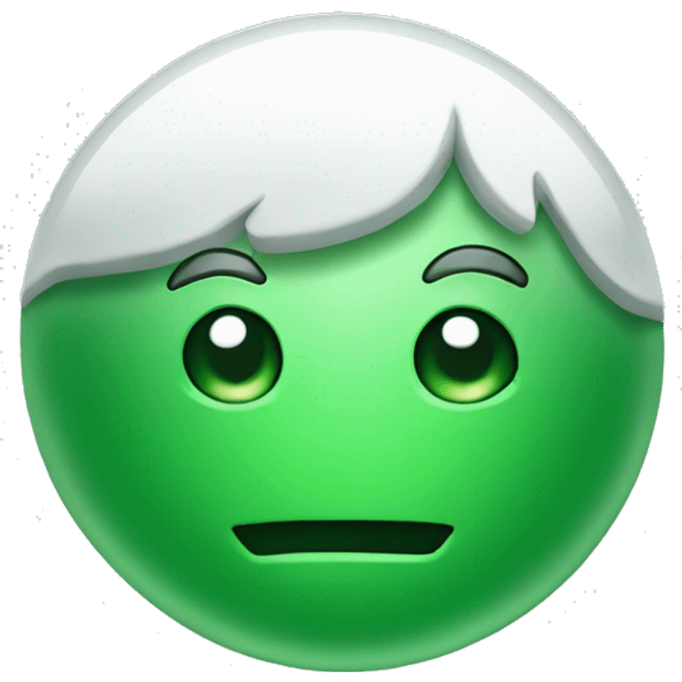 shiny green button emoji