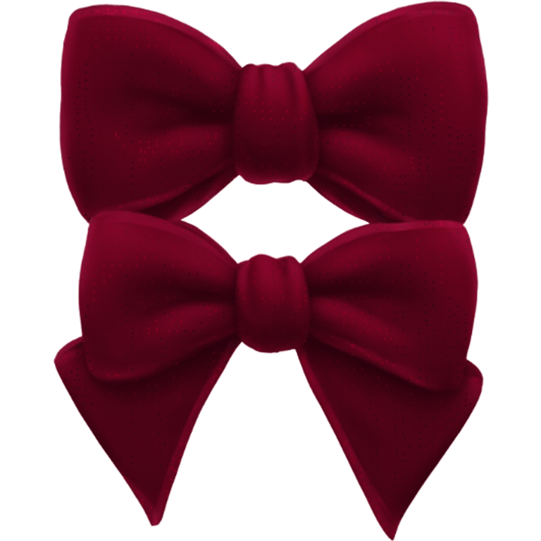 Dark red velvet aesthetic bow emoji