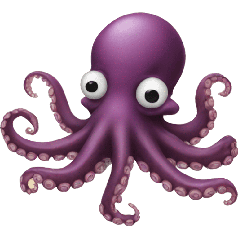 Octopus on a table emoji