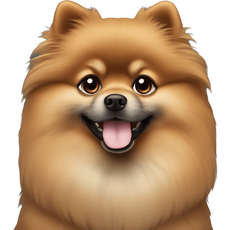 A brown pomeranian with a gray muzzle emoji