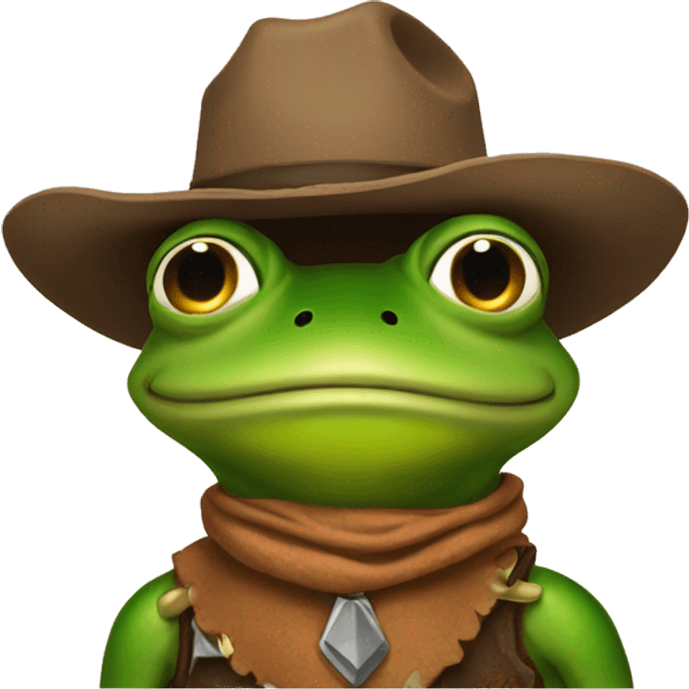 Cowboy frog  emoji