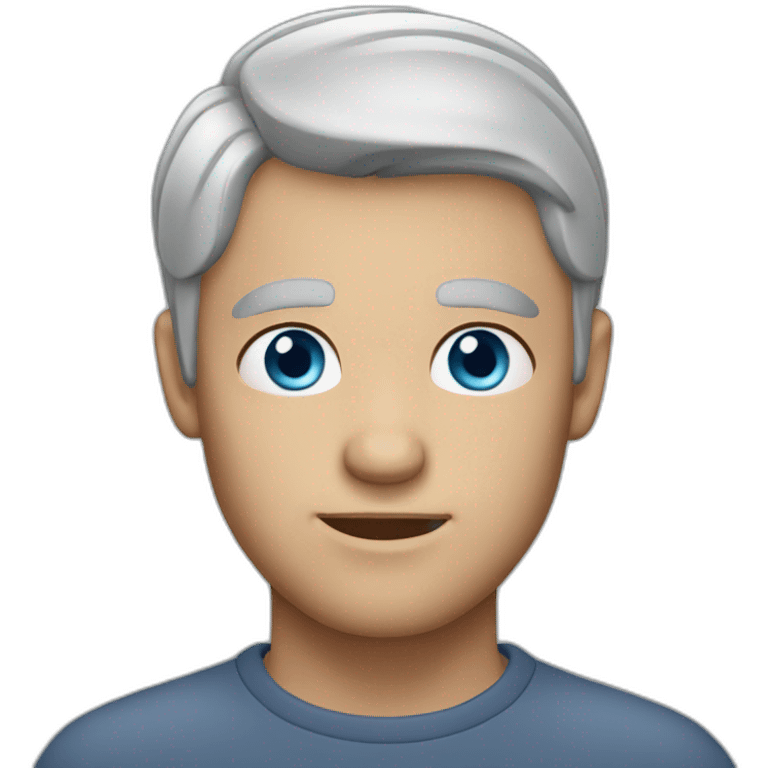 Blue eyed man with gray hair  emoji