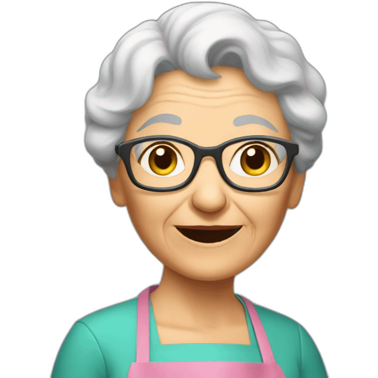 Granny coocking emoji