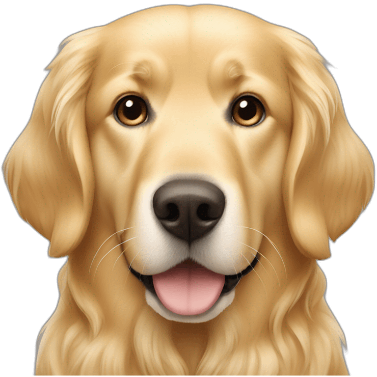 Golden retriever with white girl  emoji