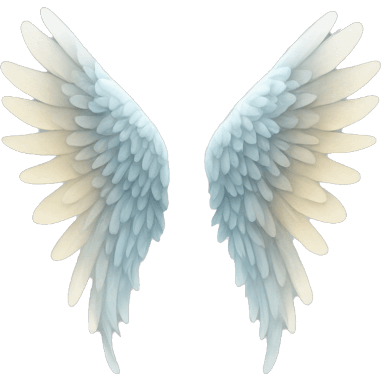 glass angel wings emoji