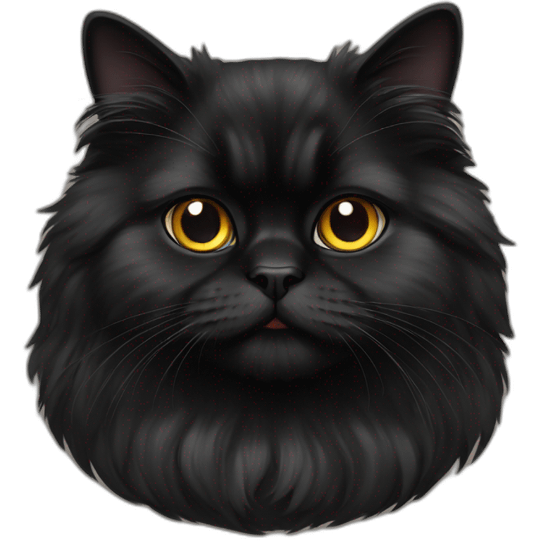 black persian cat emoji