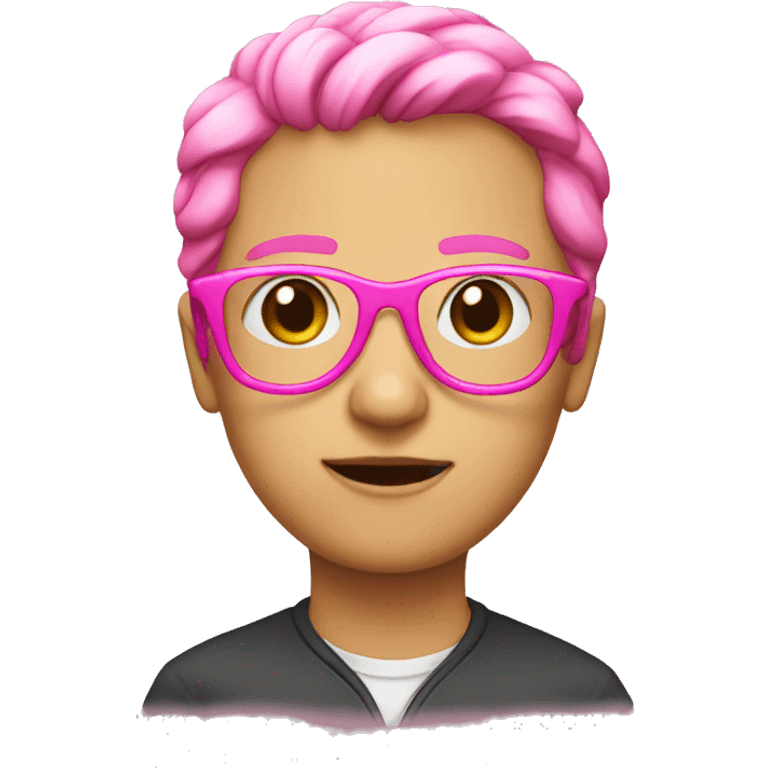 Pink glasses emoji