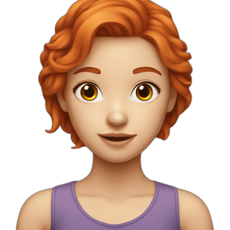 a cute redhead girl emoji