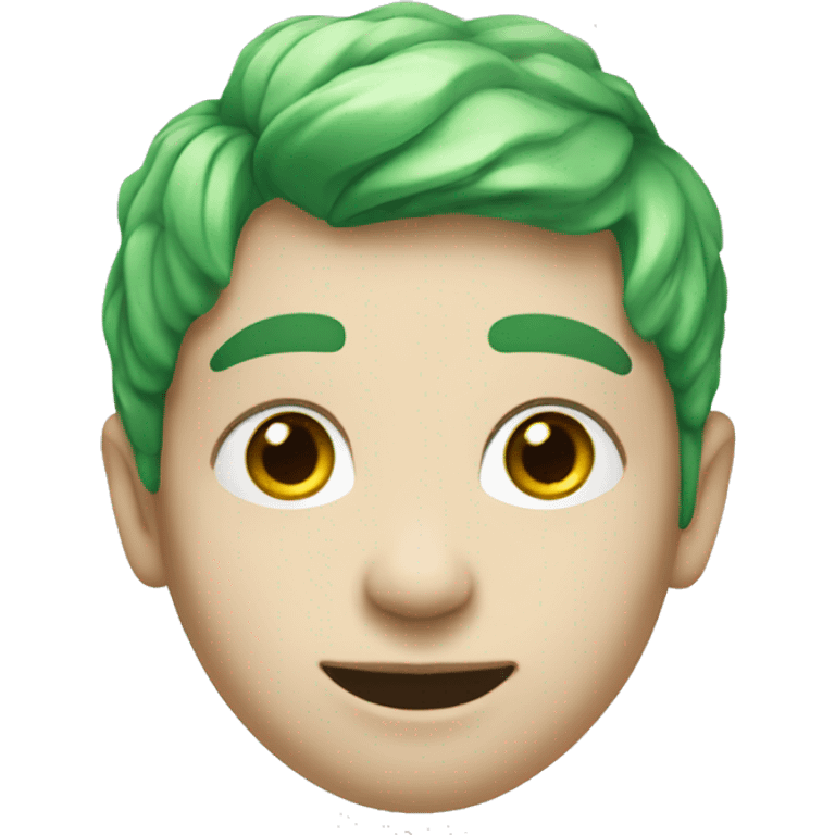 Boy Green Fairy, white skin, green hair emoji