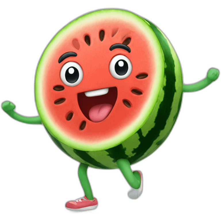 Dancing watermelon emoji