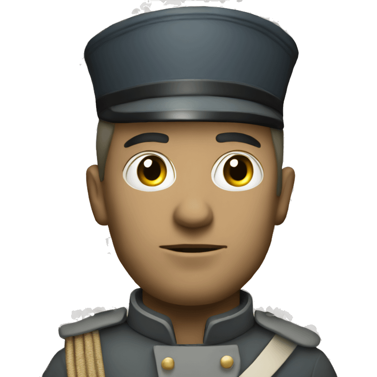 white historical soldier marching emoji