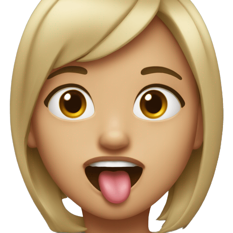 Girl sticking tongue out emoji