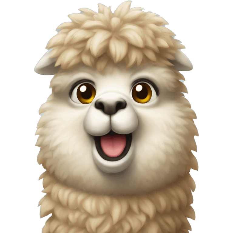 Alpaca riendo emoji